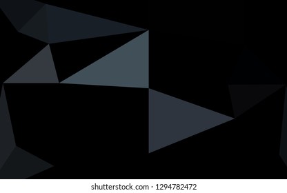 Dark Black vector low poly layout. Modern geometrical abstract illustration with gradient. Elegant pattern for a brand book.