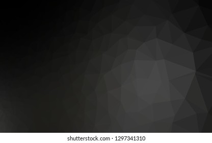 Dark Black vector low poly layout. Shining colored illustration in a Brand new style. Completely new design for your business.