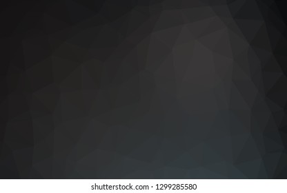 Dark Black vector low poly cover. Modern geometrical abstract illustration with gradient. Brand new style for your business design.