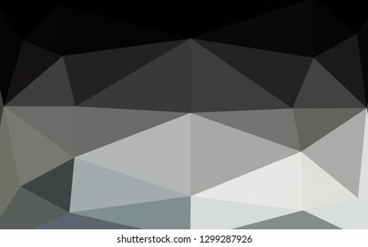 Dark Black vector low poly cover. Modern geometrical abstract illustration with gradient. Template for a cell phone background.