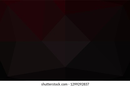 Dark Black vector low poly layout. Glitter abstract illustration with an elegant design. Triangular pattern for your business design.