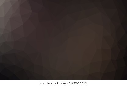 Dark Black vector low poly texture. An elegant bright illustration with gradient. Triangular pattern for your business design.
