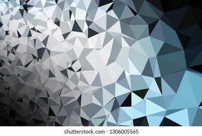 Dark Black vector low poly layout. A completely new color illustration in a vague style. Textured pattern for background.