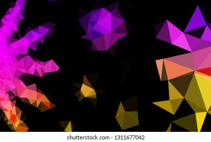 Dark Black vector low poly texture. An elegant bright illustration with gradient. Completely new template for your business design.