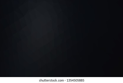 Dark Black vector low poly cover. A completely new color illustration in a vague style. Template for your brand book.