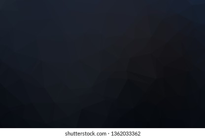 Dark Black vector low poly texture. A completely new color illustration in a vague style. Completely new template for your business design.