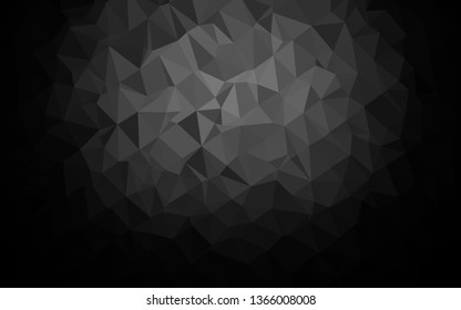 Dark Black vector low poly layout. Modern geometrical abstract illustration with gradient. Completely new template for your business design.