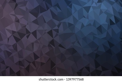 Dark Black vector low poly layout. Creative illustration in halftone style with gradient. New texture for your design.