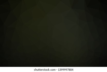 Dark Black vector low poly layout. Geometric illustration in Origami style with gradient. The best triangular design for your business.