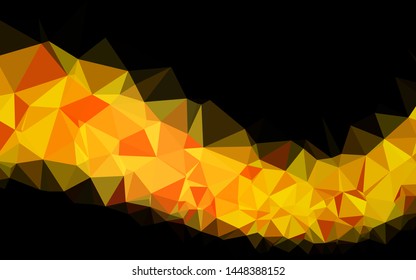 Dark Black vector low poly layout. Colorful illustration in abstract style with gradient. New texture for your design.