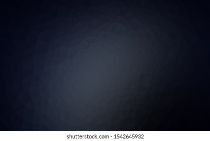 Dark Black vector low poly layout. Shining illustration, which consist of triangles. Brand new design for your business.