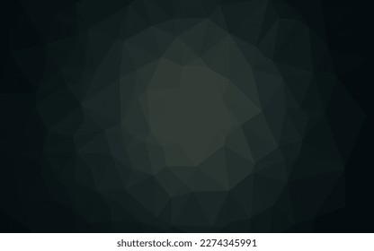 Dark Black vector low poly texture. Shining colored illustration in a Brand new style. Template for a cell phone background.