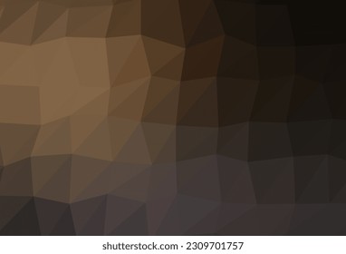 Dark Black vector low poly layout. Geometric illustration in Origami style with gradient. Triangular pattern for your business design.