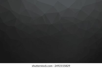 Dark Black vector low poly texture. Geometric illustration in Origami style with gradient. Completely new design for your business.