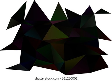 Dark Black vector low poly background. Creative geometric illustration in Origami style with gradient. The polygonal design can be used for your web site.