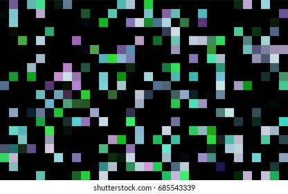 Dark Black vector low poly background. A sample with a polygonal design. Illustration in polygonal style with repeating squares
