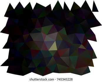 Dark Black vector low poly pattern. Modern geometrical abstract illustration with gradient. The best triangular design for your business.