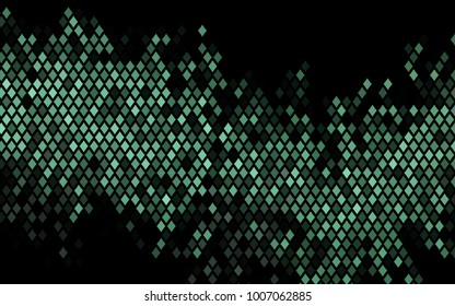 Dark Black vector modern geometrical background. Abstract template. Geometric pattern in square style with gradient.
