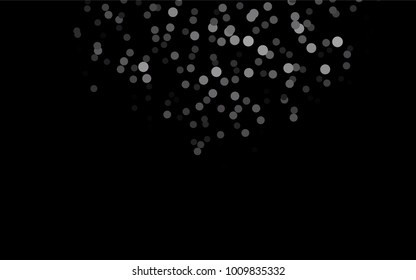 Dark Black vector modern geometrical circle abstract background. Dotted texture template. Geometric pattern in halftone style with gradient. 