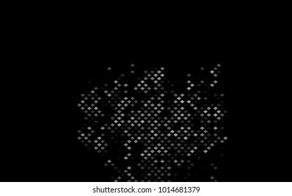 Dark Black vector modern geometrical background. Abstract template. Geometric pattern in square style with gradient.