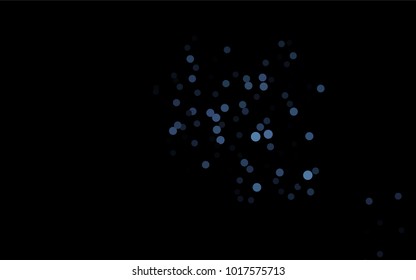 Dark Black vector modern geometrical circle abstract background. Dotted texture template. Geometric pattern in halftone style with gradient. 