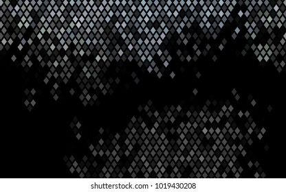 Dark Black vector modern geometrical background. Abstract template. Geometric pattern in square style with gradient.
