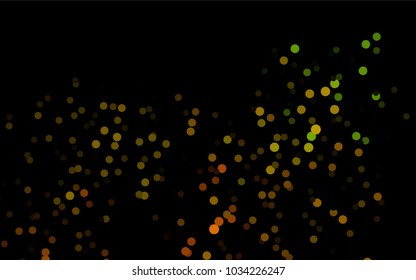 Dark Black vector modern geometrical circle abstract background. Dotted texture template. Geometric pattern in halftone style with gradient. 