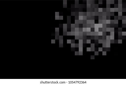 Dark Black vector modern geometrical background. Abstract template. Geometric pattern in square style with gradient.