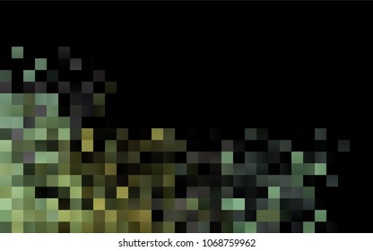 Dark Black vector modern geometrical background. Abstract template. Geometric pattern in square style with gradient.