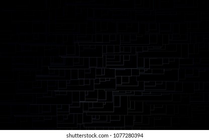 Dark Black vector modern geometrical background. Abstract template. Geometric pattern in square style with gradient.
