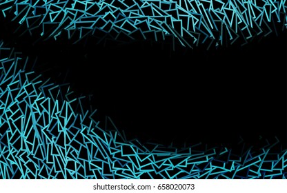 Dark Black vector modern geometrical background. Abstract template. Geometric pattern in square style with gradient.