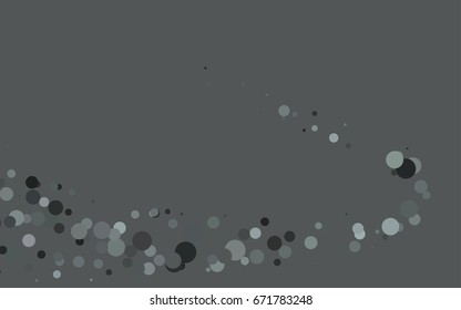 Dark Black vector modern geometrical circle abstract background. Dotted texture template. Geometric pattern in halftone style with gradient. 