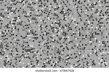 Dark Black vector modern geometrical circle abstract background. Dotted texture template. Geometric pattern in halftone style with gradient. 