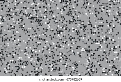 Dark Black vector modern geometrical circle abstract background. Dotted texture template. Geometric pattern in halftone style with gradient. 