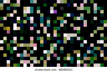 Dark Black vector modern geometrical background. Abstract template. Geometric pattern in square style with gradient.