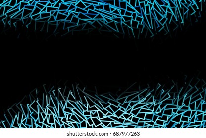 Dark Black vector modern geometrical background. Abstract template. Geometric pattern in square style with gradient.