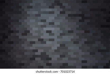 Dark Black vector modern geometrical background. Abstract template. Geometric pattern in square style with gradient.