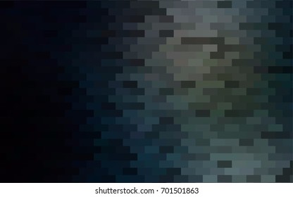 Dark Black vector modern geometrical background. Abstract template. Geometric pattern in square style with gradient.