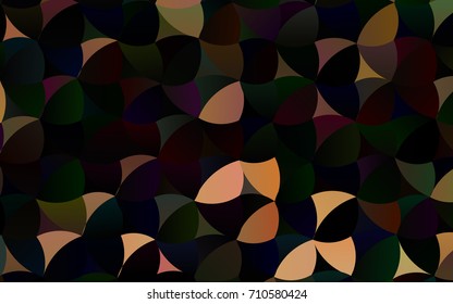 Dark Black vector modern geometrical circle abstract background. Dotted texture template. Geometric pattern in halftone style with gradient. 