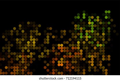 Dark Black vector modern geometrical circle abstract background. Dotted texture template. Geometric pattern in halftone style with gradient. 