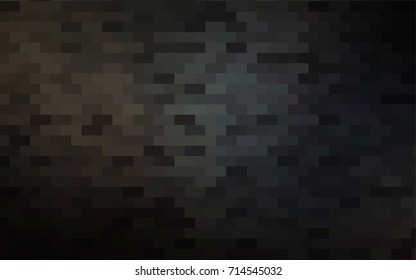 Dark Black vector modern geometrical background. Abstract template. Geometric pattern in square style with gradient.