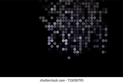 Dark Black vector modern geometrical circle abstract background. Dotted texture template. Geometric pattern in halftone style with gradient. 