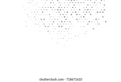 Dark Black vector modern geometrical circle abstract background. Dotted texture template. Geometric pattern in halftone style with gradient. 