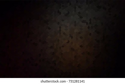 Dark Black vector modern geometrical circle abstract background. Dotted texture template. Geometric pattern in halftone style with gradient. 