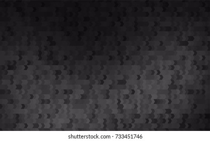 Dark Black vector modern geometrical background. Abstract template. Geometric pattern in square style with gradient.
