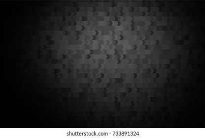 Dark Black vector modern geometrical background. Abstract template. Geometric pattern in square style with gradient.