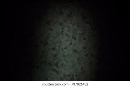 Dark Black vector modern geometrical circle abstract background. Dotted texture template. Geometric pattern in halftone style with gradient. 