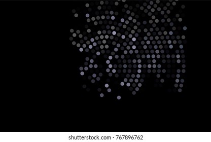 Dark Black vector modern geometrical circle abstract background. Dotted texture template. Geometric pattern in halftone style with gradient. 