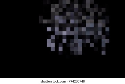Dark Black vector modern geometrical background. Abstract template. Geometric pattern in square style with gradient.