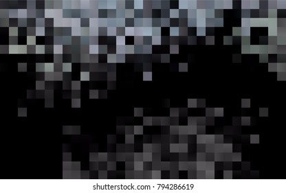 Dark Black vector modern geometrical background. Abstract template. Geometric pattern in square style with gradient.